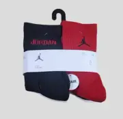 NIKE JORDAN Boys Socks Crew Jumpman Basketball Youth 6 Pack Shoe Size 3Y-5Y