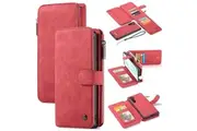 For Samsung Galaxy Note 10 Case, Wallet PU Leather Detachable Flip Cover, Red
