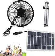 Solar Powered Cooling Fan - Solar Powered Outdoor Fan, Renewable Energy Fan Patios Gardens | Includes High Performance Blades, Weather Resistant Constructions And Adjustable Speeds For Optimal Airflow