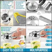 Lemon Squeezer Stainless Steel Heavy Duty Solid Metal Squeezer Bowl Citrus press