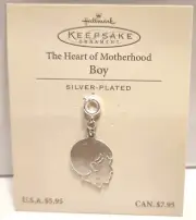 Hallmark Keepsake Silver Plated BOY Charm THE HEART OF MOTHERHOOD