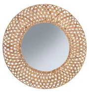 Amalfi Riviera Decorative Wall Mirror 80cm Water Hyacinth Framed Mirror