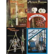 Five Vintage Macrame Pattern Booklets Plant Hangers Hammock Home Decor Advanced