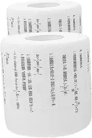 2 Rolls Math Formula Toilet Paper Decorative Bathroom Tissue Rolls Unique Party Decoration Tissue