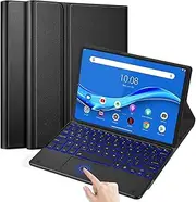 QYiiD Backlit Touchpad Keyboard Case for Lenovo Tab M10 Plus 10.3 Inch FHD Tablet (TB-X606F / TB-X606X), Magnetically Detachable Wireless Bluetooth Keyboard for Lenovo M10 FHD Plus 10.3", Black