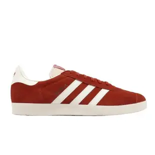 adidas 休閒鞋 Gazelle 男鞋 女鞋 鮮紅 奶油白 經典 復古 三線 金標 麂皮 愛迪達 GY7339