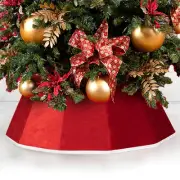 Christmas Tree Collar,26.3"Red Tree Collar for Pencil Tree,Christmas Tree Col...
