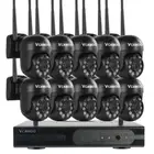 10CH CCTV Surveillance 5MP Wireless Home Security Camera System Black PT Dome