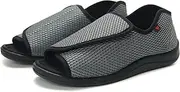 [WANGYUXIN] Adjustable Strap Orthopedic Wide Footwear,Summer Extra Wide Open Toe Sandals, Adjustable Arthritis Edema Slippers for Seniors,Grey,46