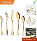 Luxurious Gold Silverware Set for 8 - 40-Piece Premium Flatware Collection