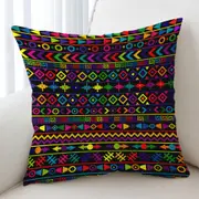 Multi Colored Geometric Pattern Cushion Cover