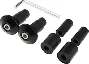 EMSea Pair of 22mm Motorcycle Handlebar End Plug Covers Kit with Bolts Expansion Tubes Hex Wrench Black Universal for 7/8Inch Bars Motorbike