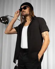 [Lucid] Lucid Men's Must Have Short Sleeve Shirt in Black Size XL XL Black