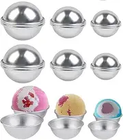 Zwenjuan Bath Moulds, Pack of 15 Soap Moulds Bath Bomb Moulds Set Soap Mould Bath Bomb Molds Cake Moulds DIY Bath Bomb Craft Moulds for DIY Crafts Making Accessories (3 Sizes)