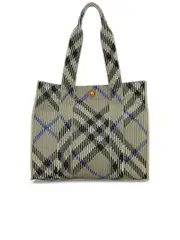 Burberry Embroidered Canvas Shopping Tote
