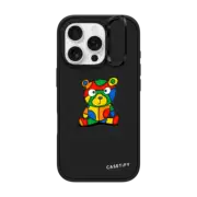 iPhone 16 Pro Impact Ring Stand Case MagSafe Compatible Stitches The Bear by Matthew Langille