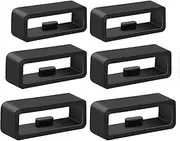 [Meliya] 6 Pcs Watch Band Keepers, 18mm/20mm/22mm Silicone Watch Strap Holder Loop Watch Strap Keeper Replacement Watch Band Fastener Rings for Smart Watch Band