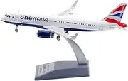 Pre-Built Model Aircraft 18CM for British Airways A320 G-EUYS Oneworld 1:200 Diecast Airplane Replica Miniature Airliner Model Plane Miniature Airplane Model