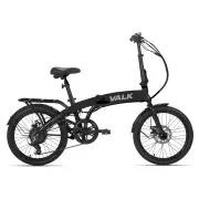 VALK Shuttle 5 Electric Folding Bike, 20" Tyres, Shimano 7-Speed, Dark Grey