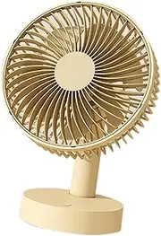 Portable Foldable Fan Rechargeable Battery Operated Quiet Oscillating Pedestal Fan 3 S Fan Desk with Hook Night Light Sos Light Power Bank Function for Home Travel Bedroom