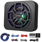 10" Amplified Powered Car Subwoofer Enclosure 800 Watt, Low Profile Under Sea...