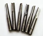 6 Pcs. Atrax 7/16" 2FLT Straight Flute End Cutting Carbide RHC CNC Router Bits