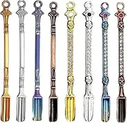 DTOTSFCZF 8Pcs Mini Small Tiny Measuring Metal Spoons Necklace for Filling Jars
