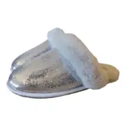 $105 NIB UGG Scuffette II Mirror Ball Silver 7