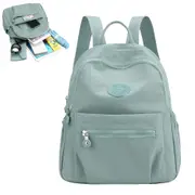 Ladies Backpacks Small Nylon Casual Lightweight Shopping Bag for Women-Light blue