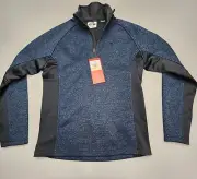 Spyder Elevate Outbound Half Zip Knit Stretch Sweater Jacket Den Black Size M