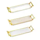 Serving Tray Jewelry Storage with Handles Rectangular Countertop Organizer for