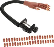 LOLIPPYY 1set Clamp Hand Model for Nail Practice Movable Flexible Prosthetic Tool for Manicure Training and Nail Art Display and Easy to Clean Fake Finger Model for Beginners