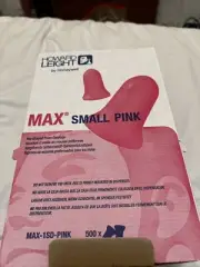 Howard Leight MAX-1 Uncorded NRR30 Foam Earplugs Box 500 Pair Small Pink