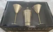 Arch Mantle 3 Piece Barware Set Shaker Martini Glasses Cocktail Christmas Gift