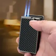 Fashion Butane Refillable Torch Lighter Double Jet Flame Cigar Lighter New Gifts