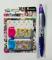 Daiso TOKIDOKI UNICORNO Ballpoint Pen & Correction Tape (2) - New *US Seller*