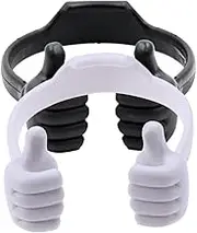 LUOZZY 2Pcs Thumbs Up Shape Phone Stands Cartoon Desktop Phone Holders for Home Office - Black + White