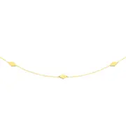 9ct Gold 45cm Multi Marquise Station Trace Necklet