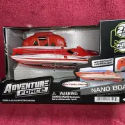 Adventeure Force RC (Radio Controlled) Nano Boat, Red, Outer Limits