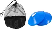 WOONEKY 20pcs Soccer Training Markers Flexible Plastic Agility Cones for Football and Basketball Drills High Visibility Sports Equipment with Mesh Bag Durable and Versatile Training