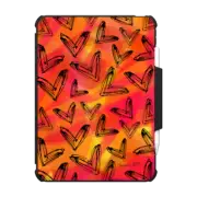 iPad Pro 11-inch (M4) Impact Folio Case Dripping Hearts B on FireRed
