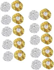 NOLITOY Conditioning Heat Thermal Cap Set of 20 Aluminum Foil Hair Dyeing Caps Elastic for Home Salon Use