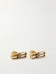 [Balenciaga] Balenciaga - License Gold-tone Earrings - One size One size Gold