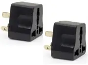 2 x Universal Plug ADAPTER PLUG TO AU AUS AUSTRALIA TRAVEL POWER CONVERTOR PLUG