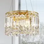 WUZUPS Crystal Round Chandelier 4-Light Pendant Ceiling Light Modern Lighting...