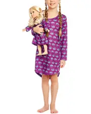Leveret Matching Girls & Doll Nightgown