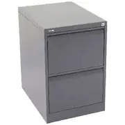 GO 2 Drawer Filing Cabinet Grey