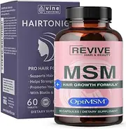 Hairtonica - Hair Vitamins for Faster Hair Growth - Best Hair Growth Supplement & Hair Vitamin - Support Hair Loss & Thinning with Hair Growth Pills - Hair Supplement with Biotin 5000mcg, MSM, Keratin