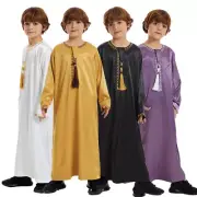 Saudi Thoub Children Boys Muslim Dishdasha Kaftan Thobe Robe Abaya Dubai Caftan