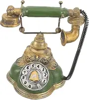 Desk Fan Antique Corded Telephone Retro Rotary Dial Phone Display Power Bar Prop Phone Landline Phone Vintage Telephone Model Radio Retro Phone Wire Cell Phones Home Decors Resin